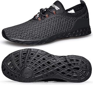 DOUSSPRT Men's Water Shoes Quick Dry for Beach Swim Pool Fishing | Adult Breathable Summer Walk Aqua Sandals for River Athletic Boating Kayaking Diving Sport