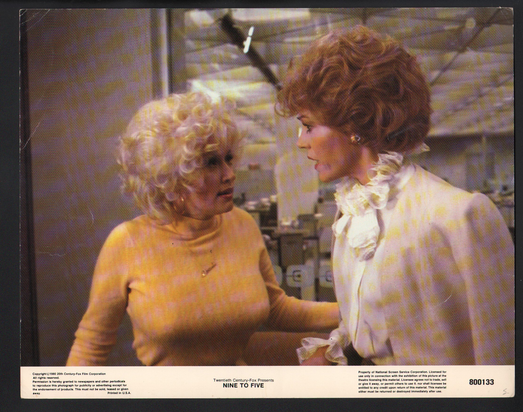 MOVIE POSTER: Nine to Five 11"x14" Lobby Card Jane Fonda Dolly Parton G
