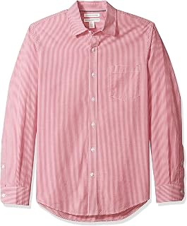 Amazon Essentials Men's Regular-Fit Long-Sleeve Casual Poplin Shirt, Button Front, Business Casual, Collared