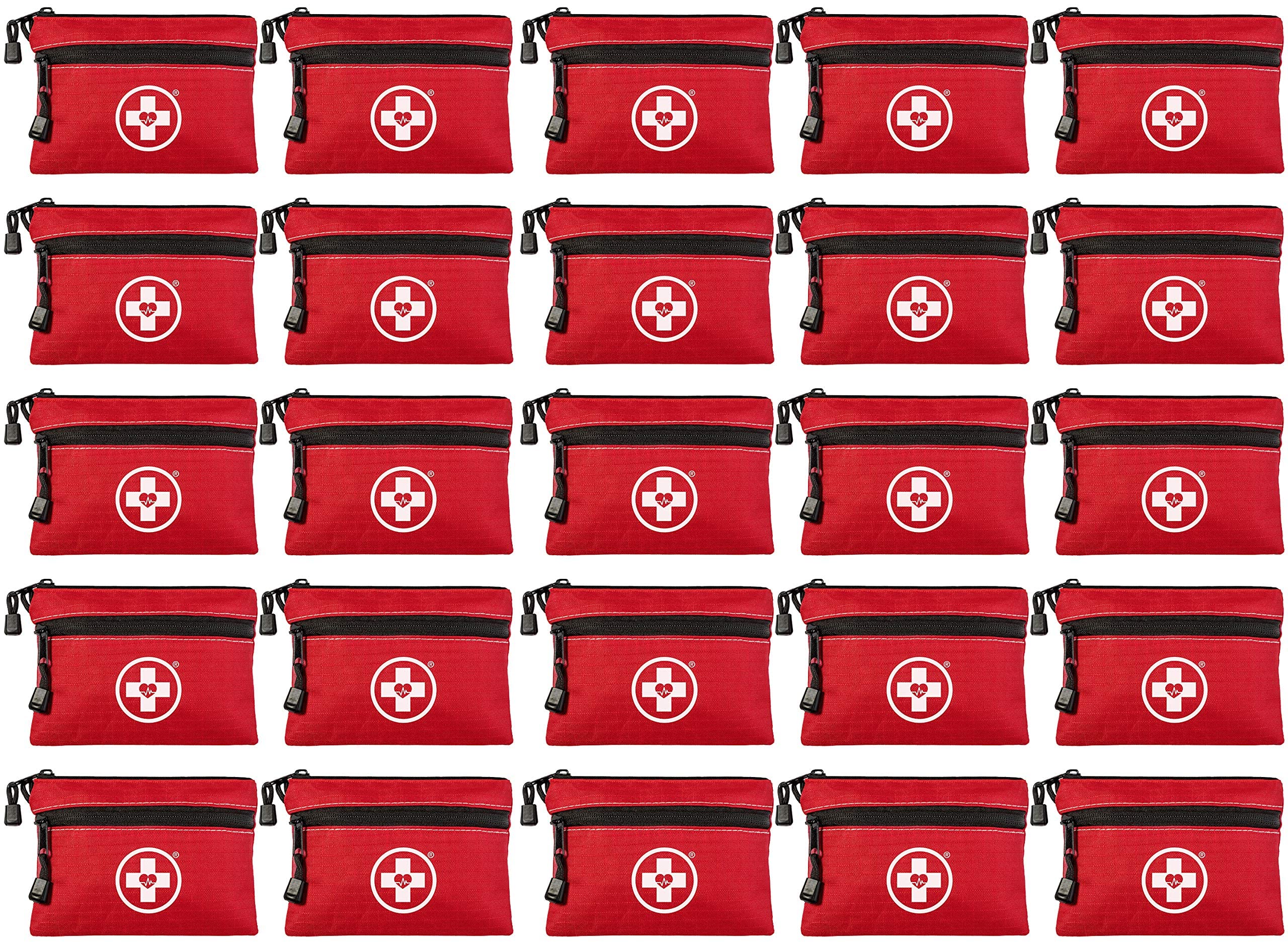 Swiss Safe 2-in-1 25 Pack Camping First Aid Kit for Travel & Car | 64 Piece for 
