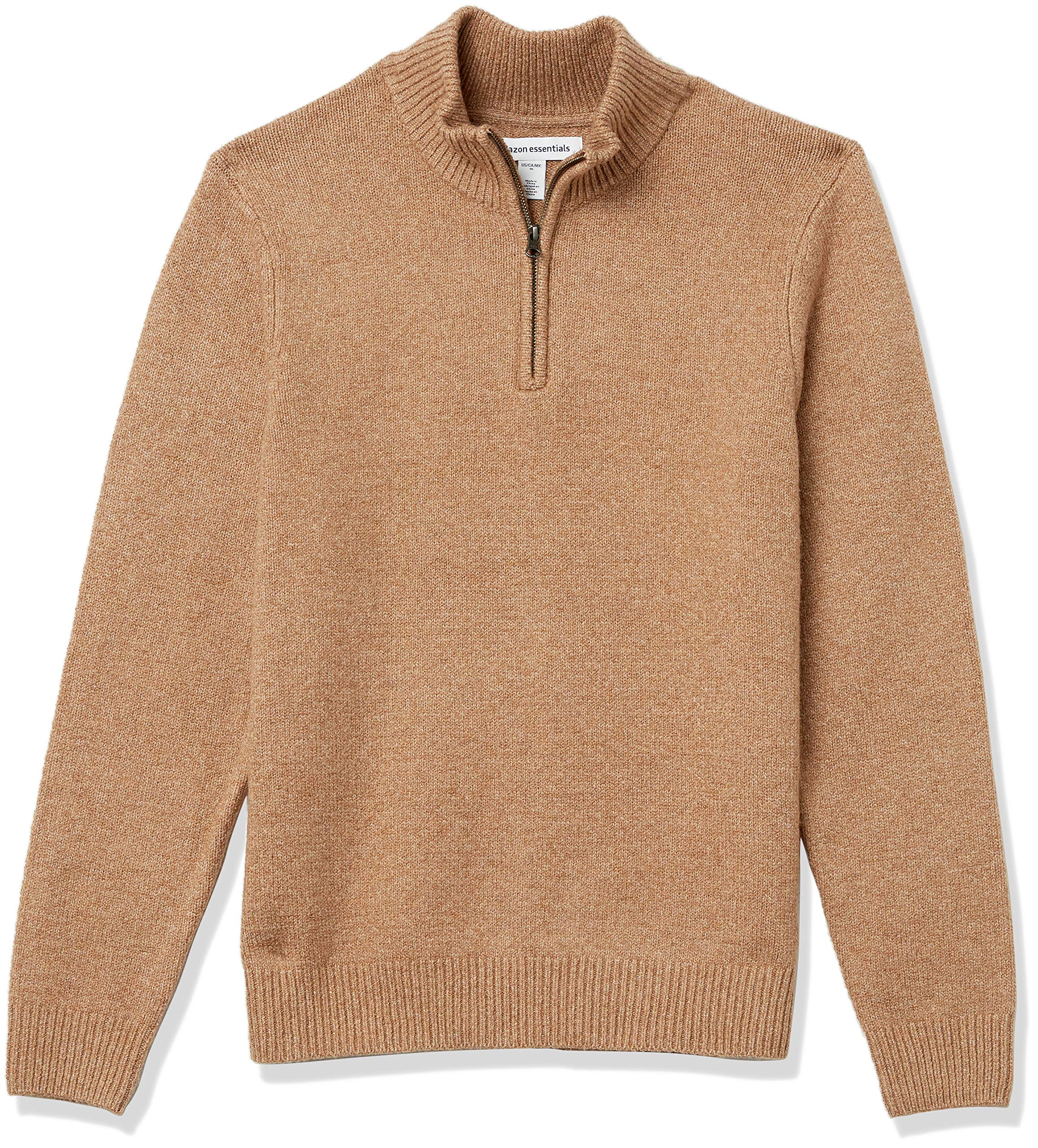 Amazon Essentials Mens Long-Sleeve Soft Touch Quarter-Zip Sweater