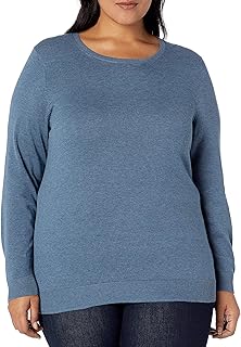 Amazon Essentials Women's Lightweight Long Sleeve Crew Neck Sweater (Plus Size Available)