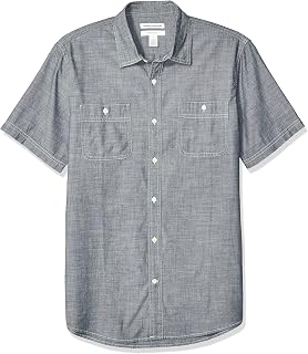 Amazon Essentials Men's Short-Sleeve Casual Poplin Shirt