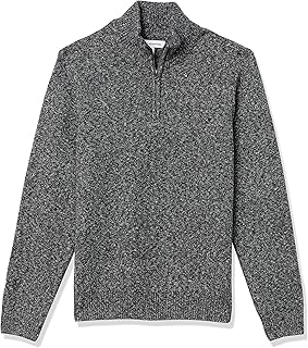 Amazon Essentials Mens Long-Sleeve Soft Touch Quarter-Zip Sweater