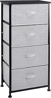 Amazon Basics Fabric 4-Drawer Storage Organizer Unit for Bedroom Closet, Black